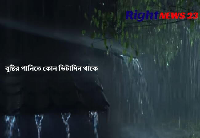 বৃষ্টির পানিতে কোন ভিটামিন থাকে